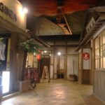 鉱山町の町並みを再現したセット