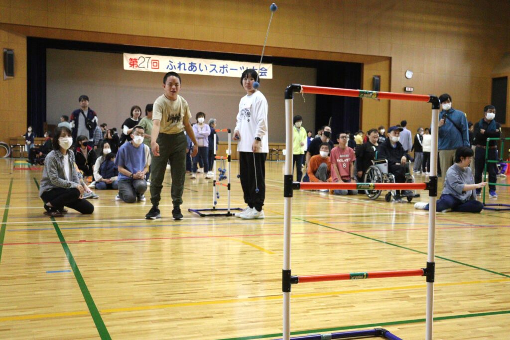 ラダーゲッターを楽しむ参加者
