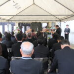 家畜の供養を行った参列者