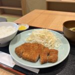 再現されたロース定食160グラム1300円