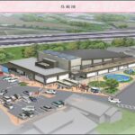 「久米総合文化運動公園市民プール」の完成予想図=岡山県津山市で