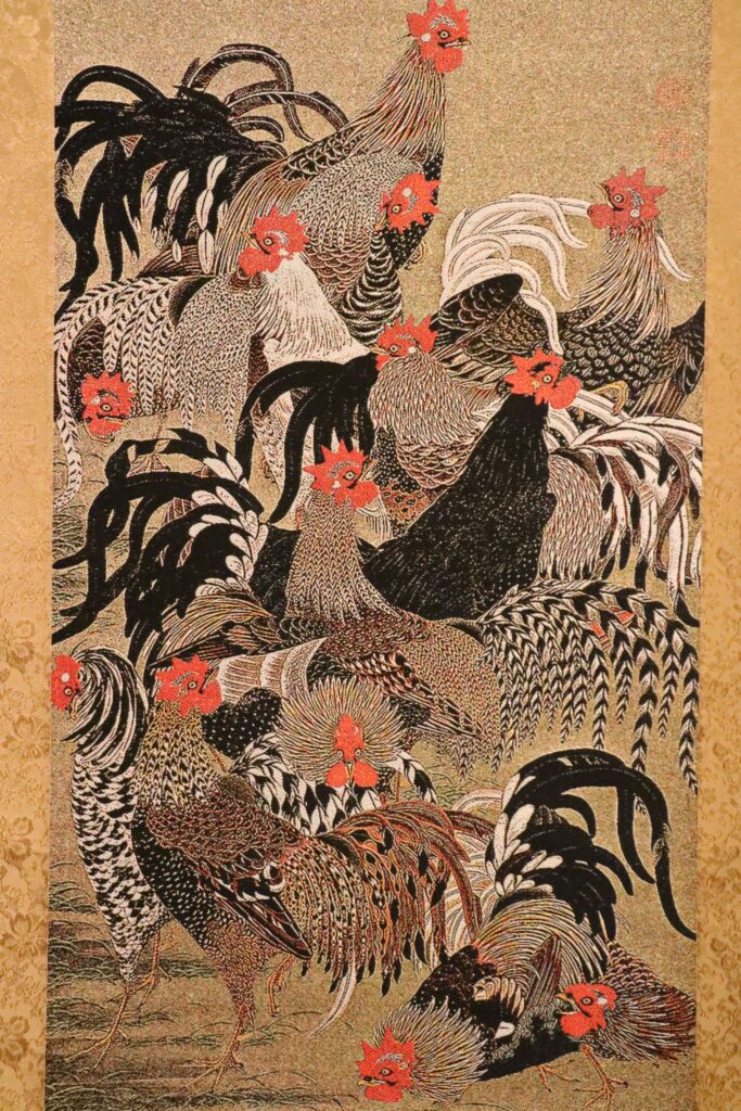 「動植綵絵」の群鶏図