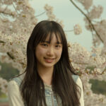グランプリに輝いた各務茉由子さん=2024年4月6日午後3時24分、津山城の桜の前で