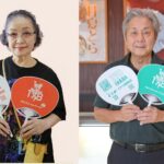 全国から訪れるファンを迎える稲葉邦子さん（左）と稲葉伸次さん