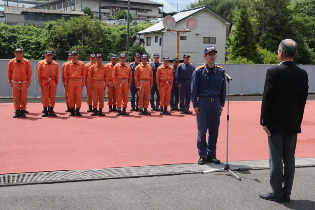 決意を述べる美若消防士長
