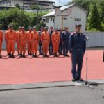 決意を述べる美若消防士長