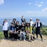猛暑の中、那岐登山に挑戦した参加者