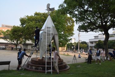 津山ロータリークラブ（RC）21日、山下の児童公園で清掃奉仕活動／岡山・津山市