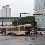 推しが武道館いってくれたら死ぬ・聖地　岡山電気軌道・岡山駅前停留所＝岡山県岡山市北区駅元町